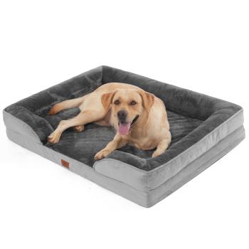 Hundesofa Grosse Hunde, Hundecouch Flauschig, Hundebett Waschbar, rutschfest Hundebetten, Weich Bequem Hundebett, Haustierbett für mittlere große Hunde (89 * 63 * 18cm)